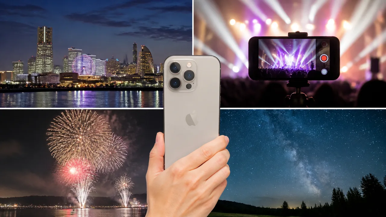 iPhoneで暗いところを動画撮影するコツとおすすめ設定を解説