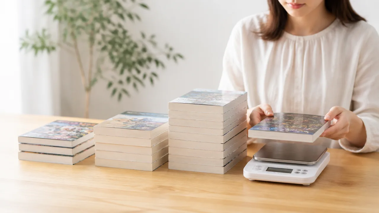 漫画一冊の重さは何グラム?判型別の目安と冊数ごとの重量を解説