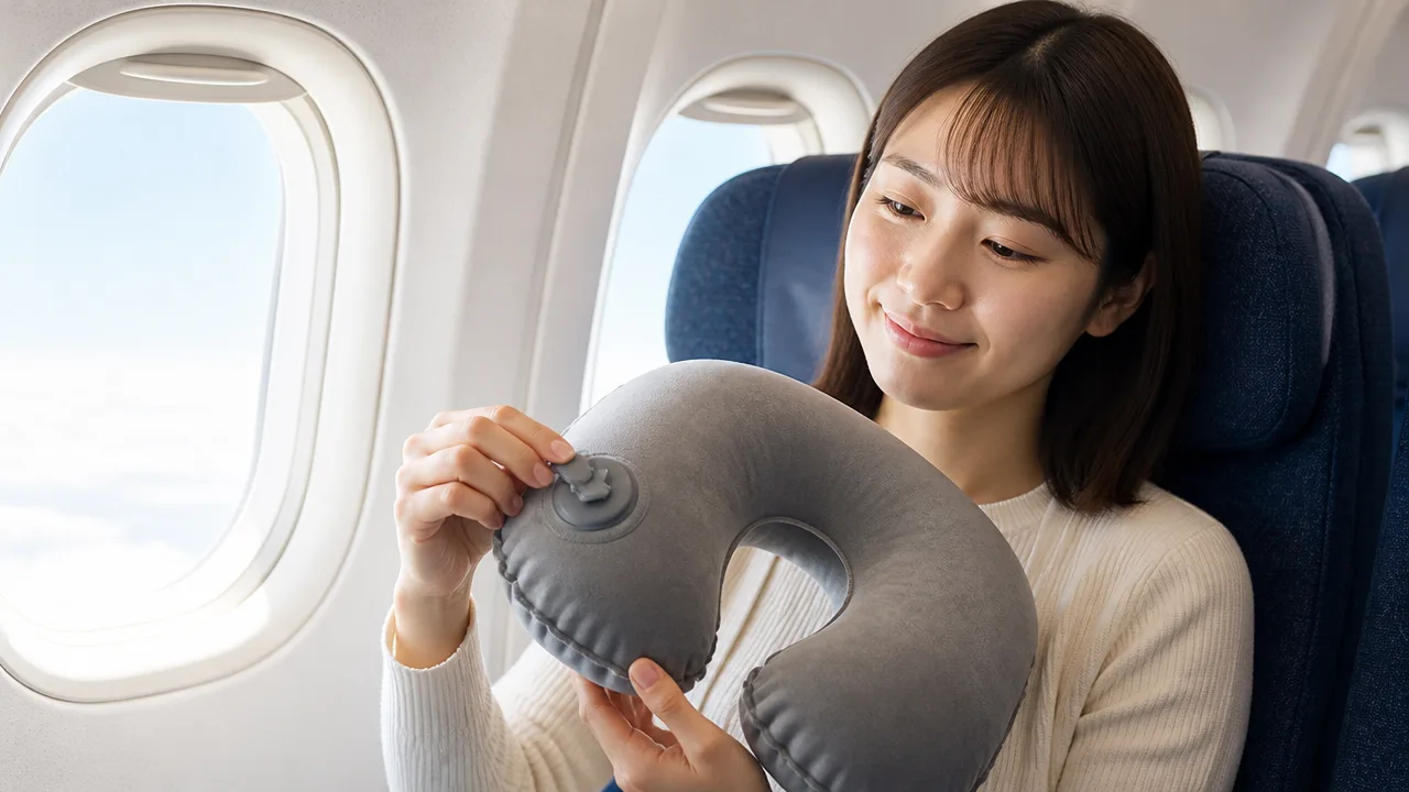 100均のネックピローは飛行機で使える？選び方と快適に眠るコツ